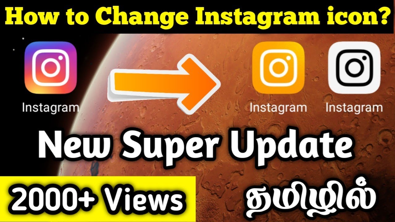 How to Change INSTAGRAM icon (Logo) in Tamil | New Update Explained - YouTube
