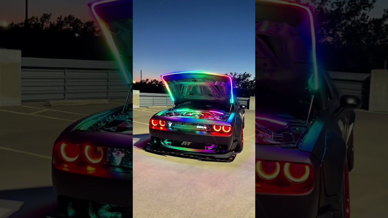 Lights Camera Action #dodge #challenger #boosted