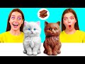 Kauwgom vs Chocolade Voedsel Uitdaging | Verbazingwekkende Keukenrecepten DaZaZa Challenge
