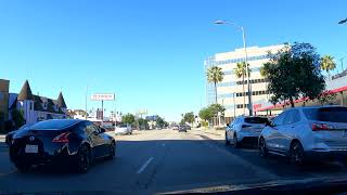 Лос Анжелес из машины. северный Голивуд. киностудии