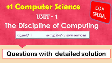 +1COMPUTER SCIENCE - EXAM SPECIAL-CHAPTER1 | THE DISCIPLINE OF COMPUTING|NUMBER SYSTEM |GENERATIONS|