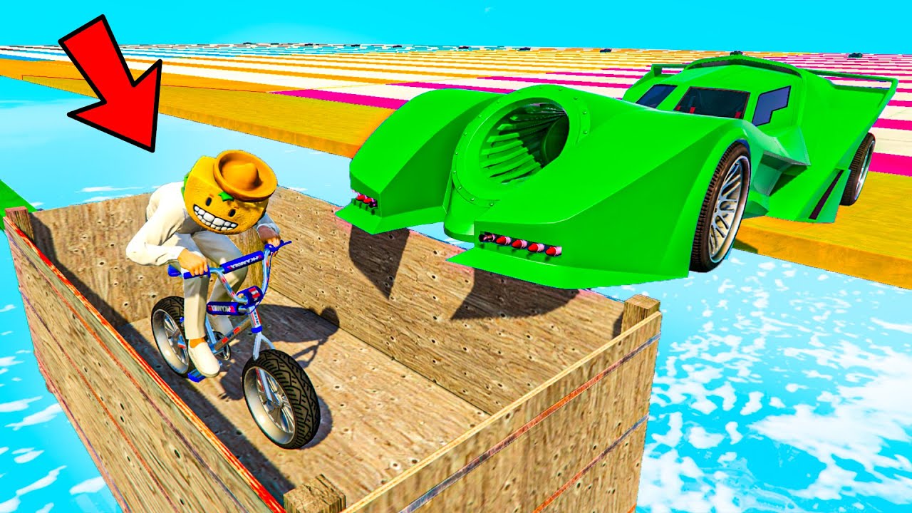 CORRE O TE ATROPELLO EN BICI! LLORO DE LA RISA MUCHISIMO!! - GTA 5 ONLINE