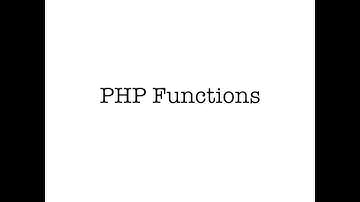 PHP Functions