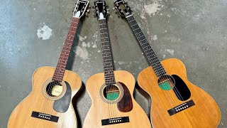 Celebrity Three OM Size Baxendale Conversion Guitars. Profile