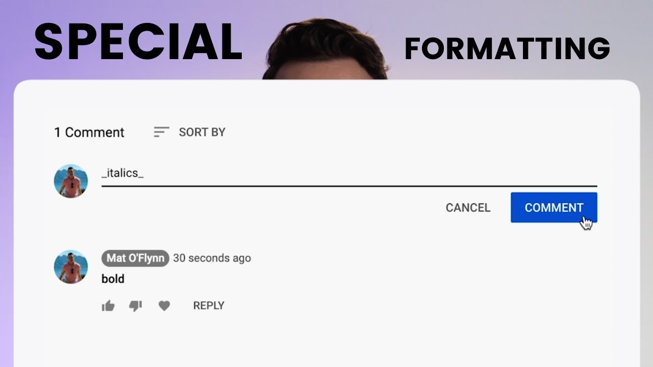 YouTube Comment Formatting