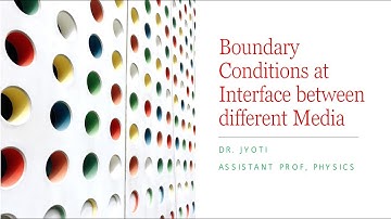 Boundary Conditions for Magnetic Field part 1