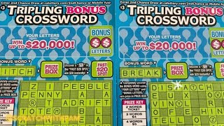 $20,000 Tripling Bonus Crosswords | CA Scratchers @ScratchWithPam #cascratchers #scratchers