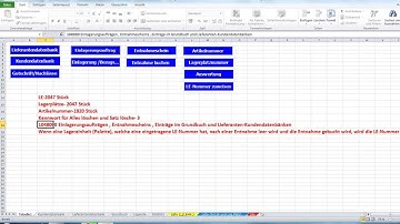 Lagerverwaltung mit System Excel Datei VBA Programmierung