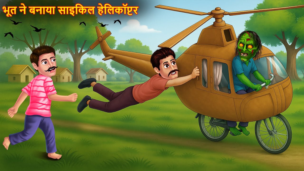 भूत ने बनाया साइकिल हेलीकॉप्टर | Ghost Cycle Helicopter | Horror Stories | Chudail Kahaniya | Bhoot