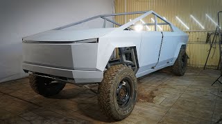 Tesla Cybertruck своими руками. КУЗОВ, ДВЕРИ, ПОКРАСКА! Часть 6