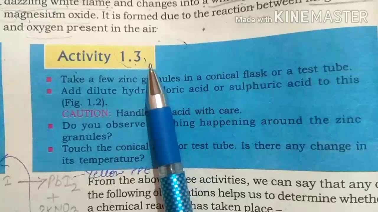ACTIVITY 1.3 REACTION BETWEEN ZINC GRANULES AND DILUTE HYDROCHLORIC ACID OR SULPHURIC ACID YouTube