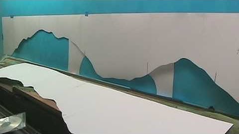 Painting the backdrop behind the river: Part 5