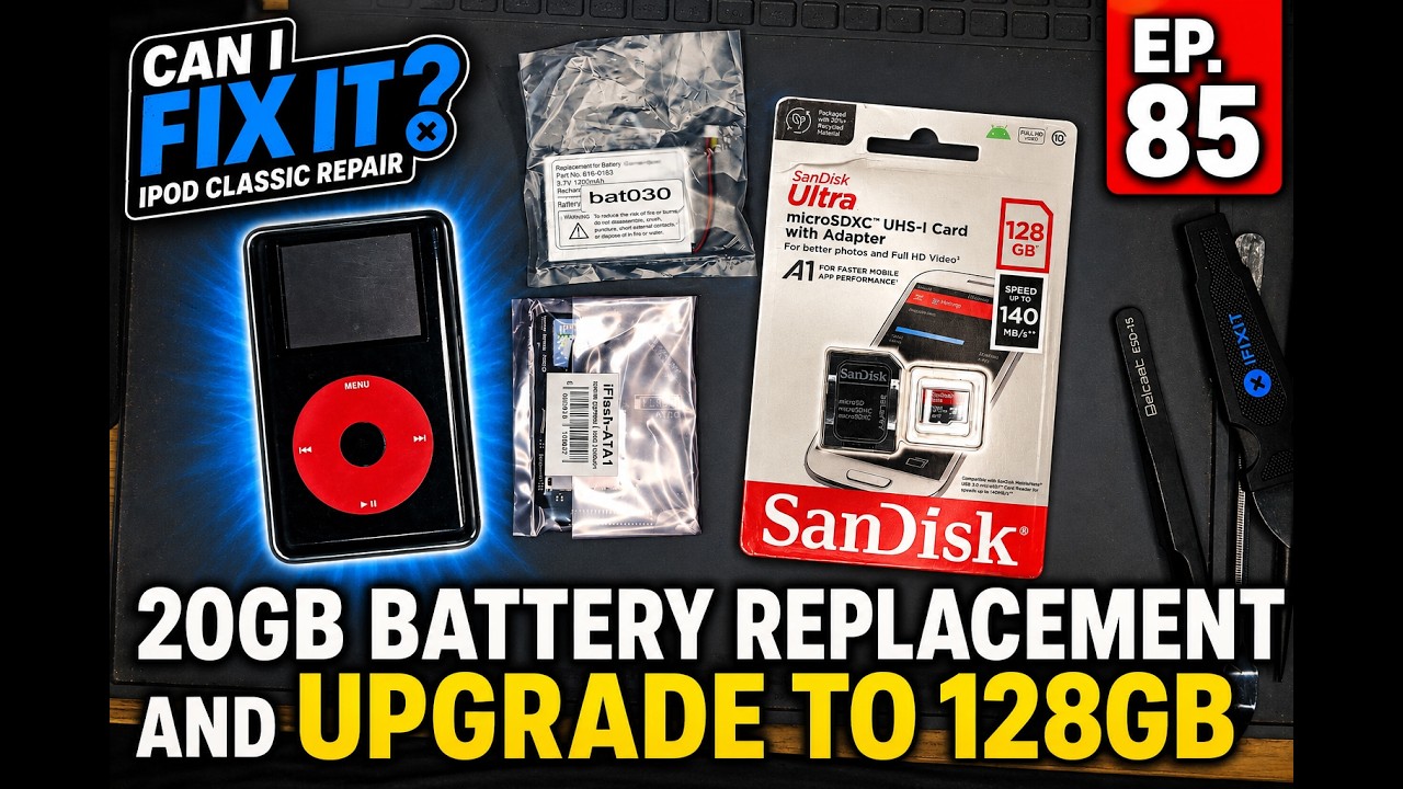 Can I Fix It? iPod Classic Repair Ep. 85: 4th Gen 20GB Battery