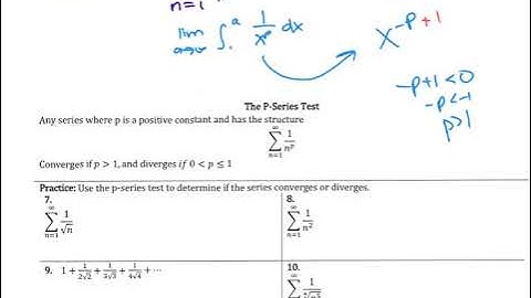 (8.3) Integral Test and P-Series Test