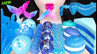 ASMR GALAXY MERMAID TAIL, BLUE HIPPOCAMPUS JELLY, CAKE POPS 갤럭시 인어 꼬리, 해마 젤리, 케이크 팝 먹방 EATING SOUNDS