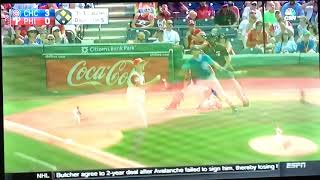 Phillies making a triple play