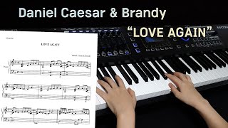 "Daniel Caesar & Brandy - LOVE AGAIN" Piano Cover/Sheet Music