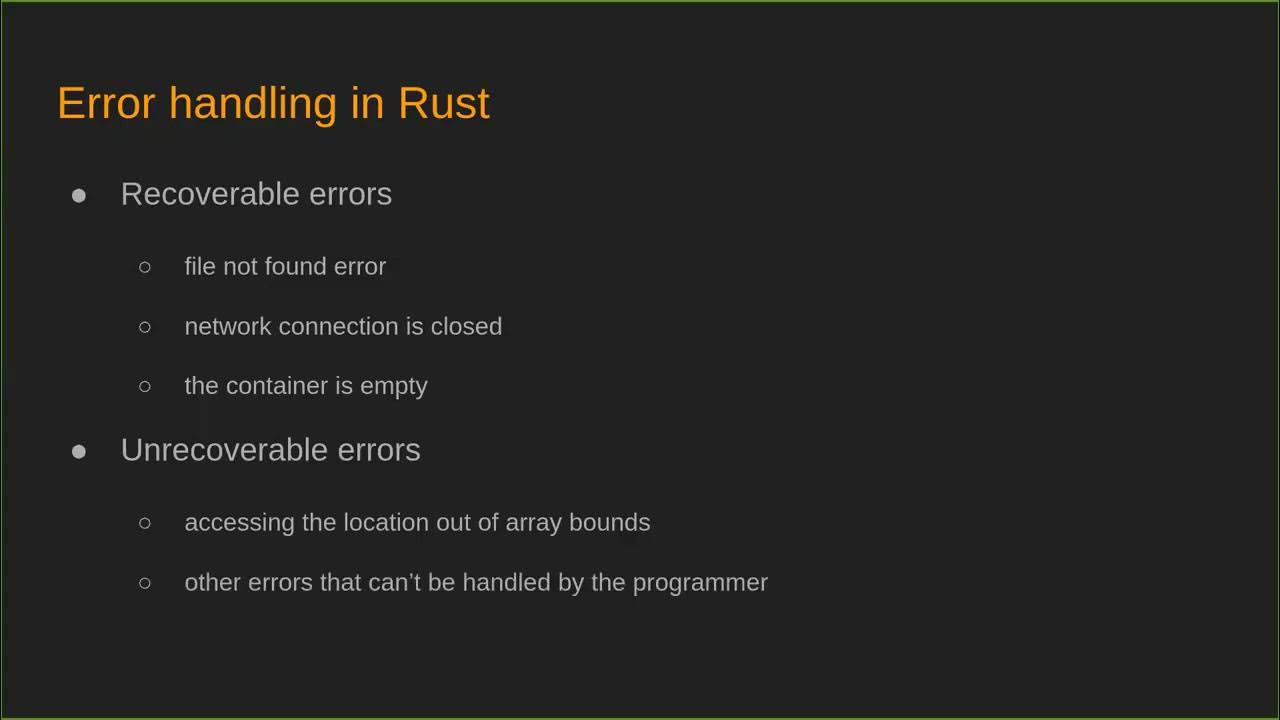 Ошибка раст. Rust language. Rust Programming language. Ошибка май раст. Курс неар