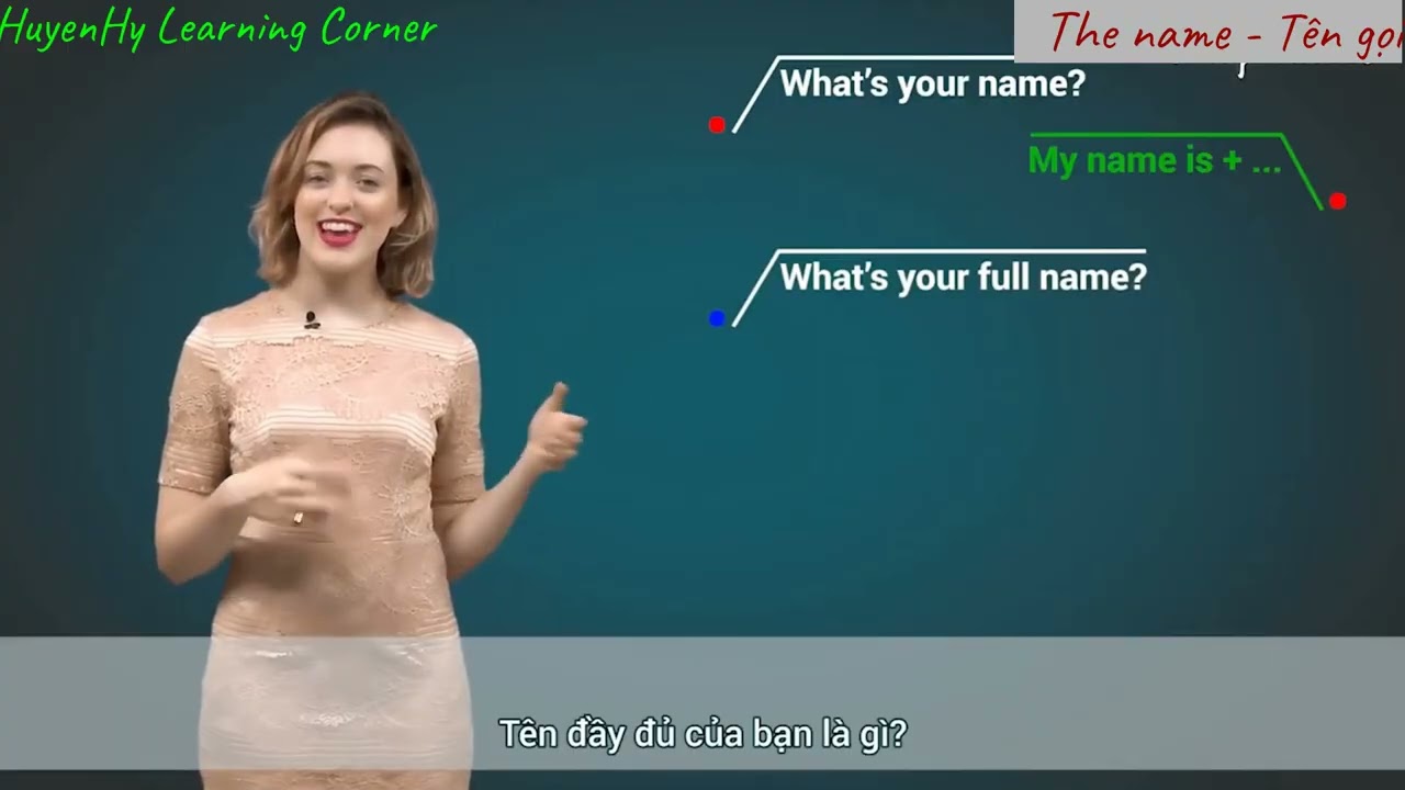 3.What's your name ? Bạn tên là gì ? What's your full name ?How do you spell your  name ?