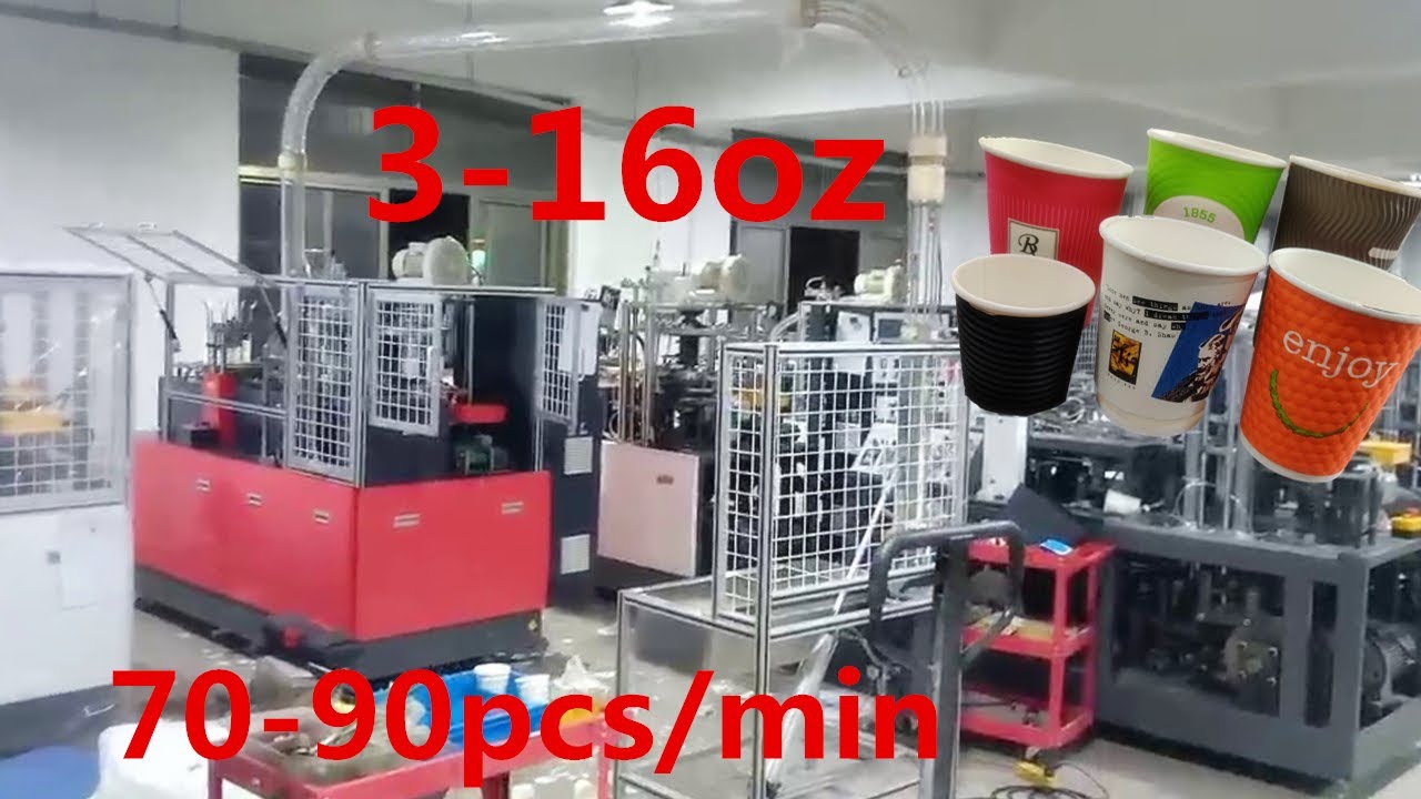 2020 best paper cup forming machine / cup making machine with counter and  packing full line 