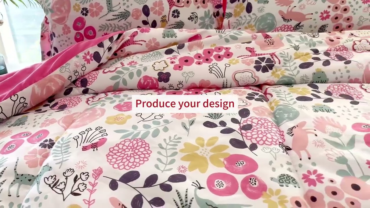 Cartoon children's bedding set, professional home textile factory, produce your design