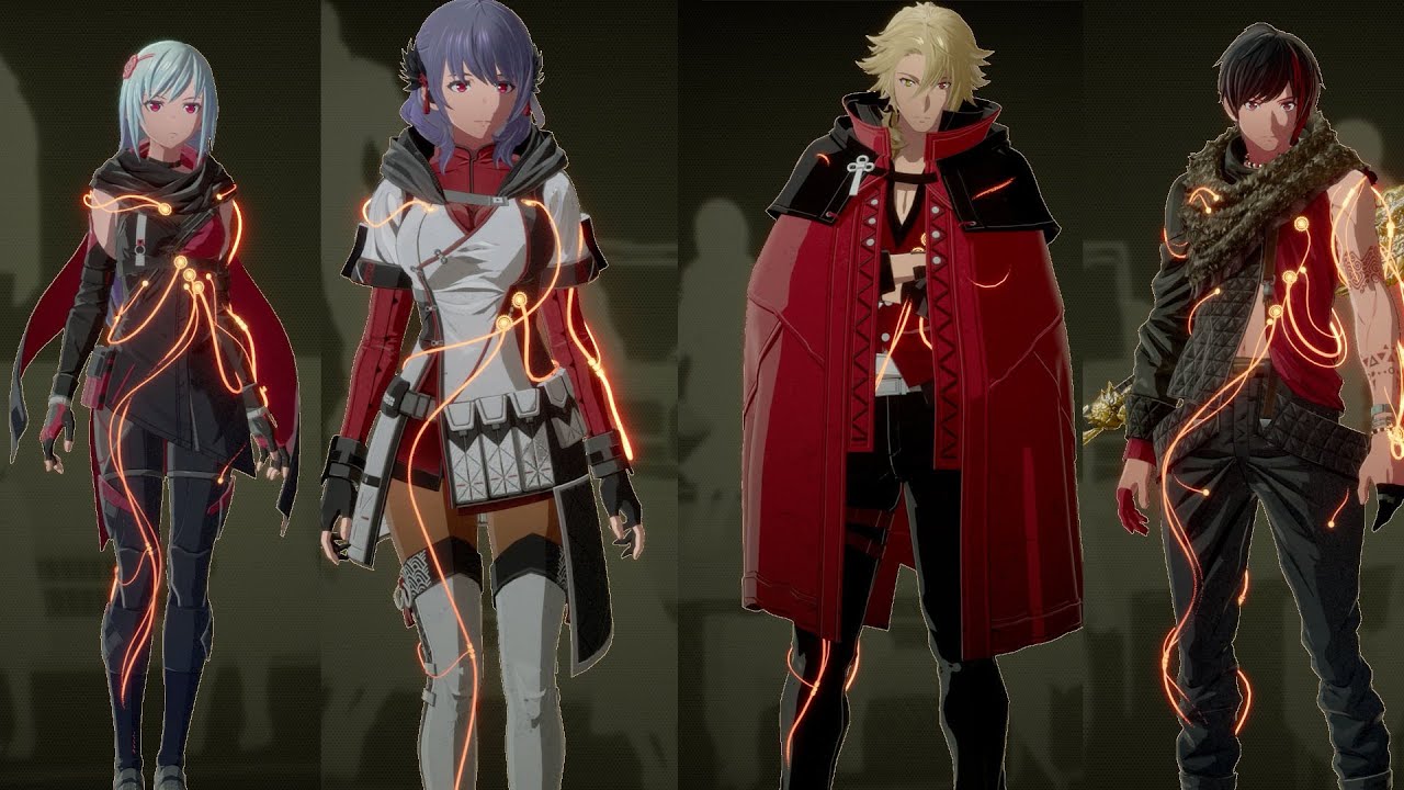 Scarlet Nexus - All Costumes Showcase 