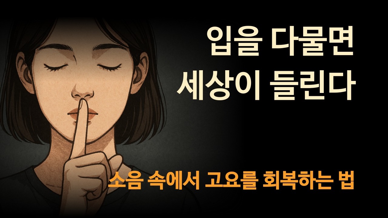 침묵을 배우는 시간 | 말을 멈출 때 상대의 마음이 움직인다