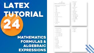 Latex Tutorial # 24 | Mathematics Formulas & Algebraic Expressions screenshot 1