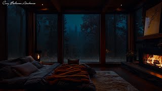 Уютная спальня с расслабляющими звуками дождя для сна | Глубокий сон, белый шум, сон ASMR