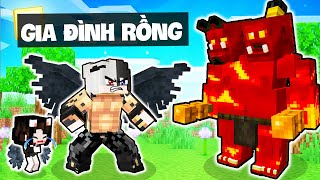 MINECRAFT nhưng 1 NGÀY SỐNG CHUNG VỚI GIA ĐÌNH RỒNG? Siro chăm sóc EM BÉ Mèo Simmy