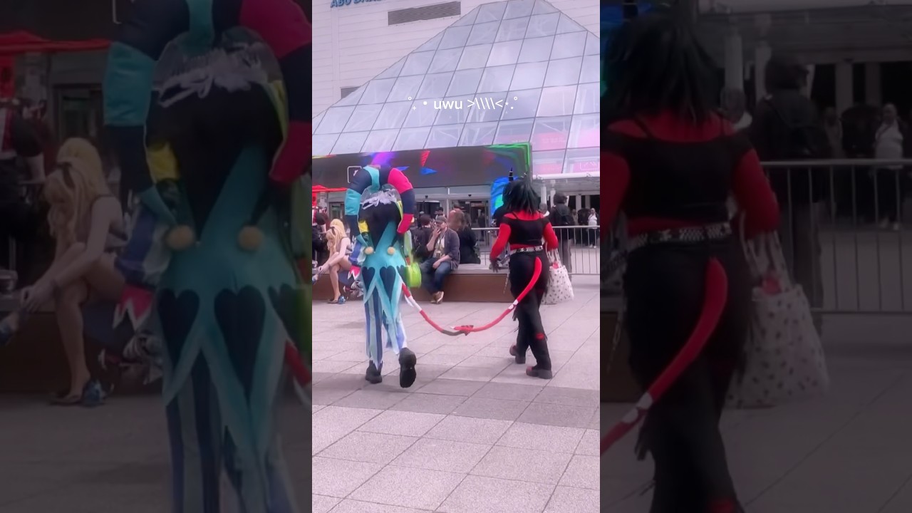 I mean… their tails are touching 👀🤣❤️ #helluvaboss #fizzarolli #helluvabossmillie #cosplay