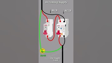MCB And RCCB Connection#shorts