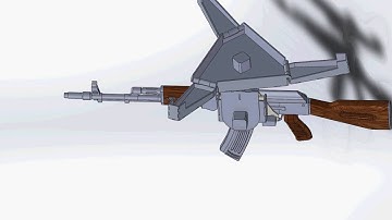 SolidWorks Turret gun for AKM prototype by Yuri Patrylo
