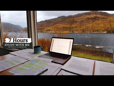 7 HOUR STUDY WITH ME On A RAINY DAY Background Noise 10 Min Break No Music Study With Merve  7 HOUR STUDY WITH ME On A RAINY DAY Background Noise 10 Min Break No Music Study With Merve