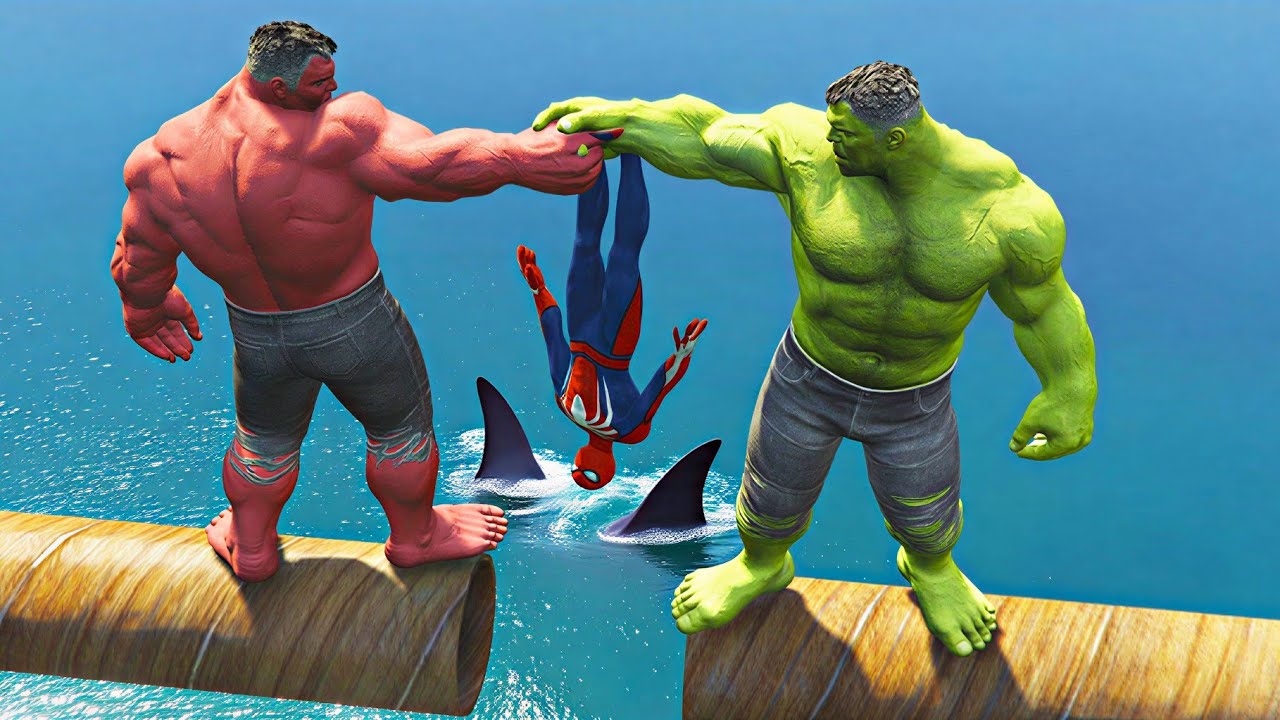 قراند 5 سبايدرمان عالق بين هالكين 🐸 Spider-Man Worst Nightmare: Hulk x2