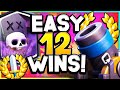 12-0 GRAND CHALLENGE with NEW OP MORTAR GRAVEYARD DECK! - CLASH ROYALE