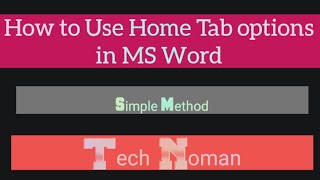 How to Use Home Tab Overview in Word 2016 | Tech Noman