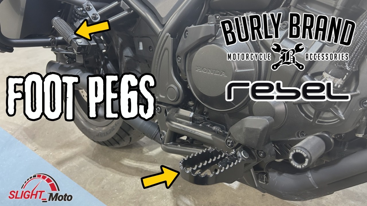 Honda Rebel 1100 (CMX1100) - Burly Brand Pegs - Front and Rear - Install