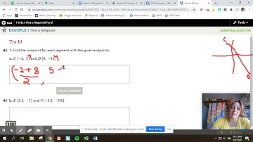 Lesson 1 3 Example 1 Midpoint- Savvas enVision Geometry Tutorial
