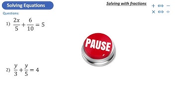 Solving Equations with Fractions (part 2)