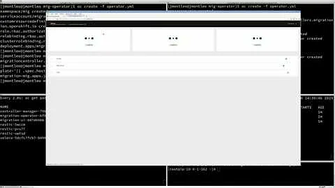 Demo of https://github.com/fusor/mig-operator installing Cluster Application Migration Tool