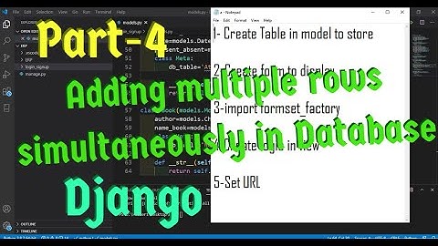 How to add multiple rows simultaneously in a Database Part-4