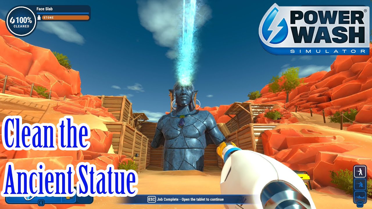powerwash-simulator-clean-the-ancient-statue-no-commentary