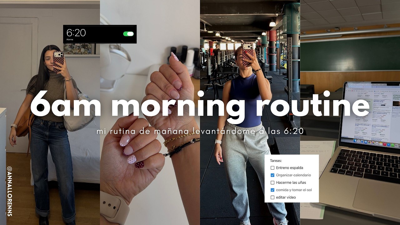 mi rutina de mañana 6am | como me hago las uñas, gym, universidad y comidas