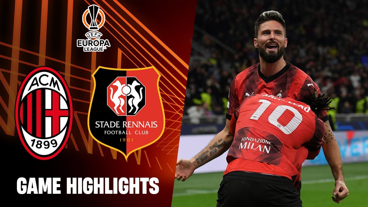 Milan Rennes 🔴 AC Milan vs Rennes - Europa League 2023/24 | Game Highlights - YouTube