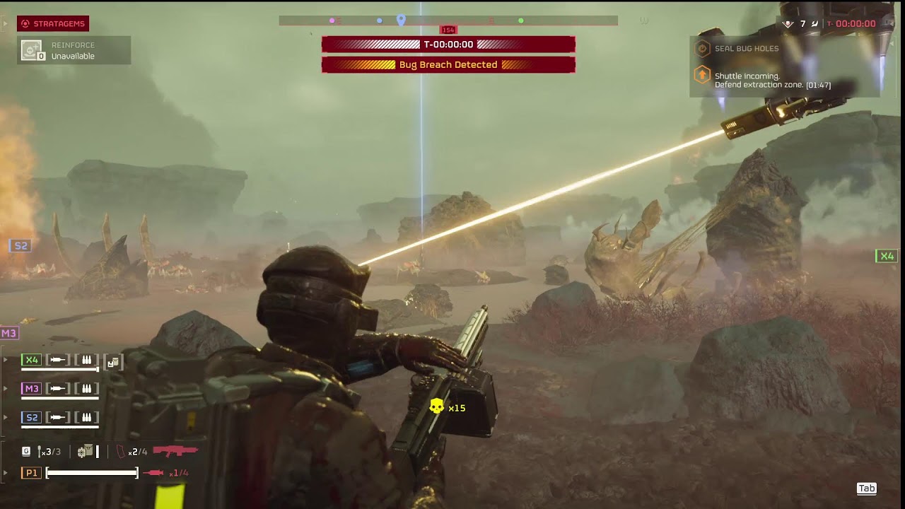 Helldivers 2: A nice set of missions fighting Bugs on Achird III, Level 7!