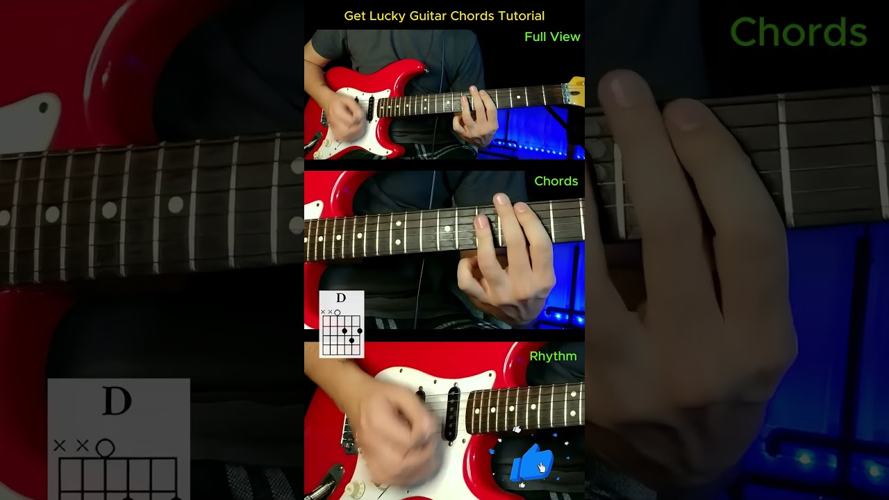 [Chords+Rhythm] Get Lucky (Daft Punk) Guitar Tutorial
