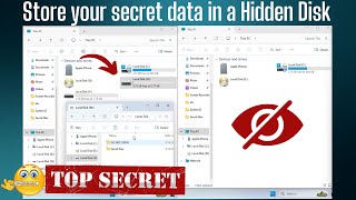 How to store secret data in Windows | Hide drive in this PC | Veracrypt tutorial 2025 #hidden