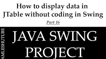 16 - How to display data in  JTable without coding in Swing - Java Swing Project