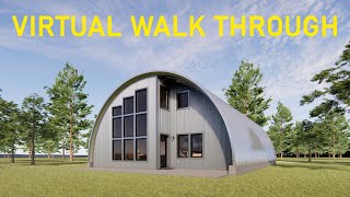 Virtual Walk Through: 3Bedroom Quonset Hut House (Q3518 Model Hut)